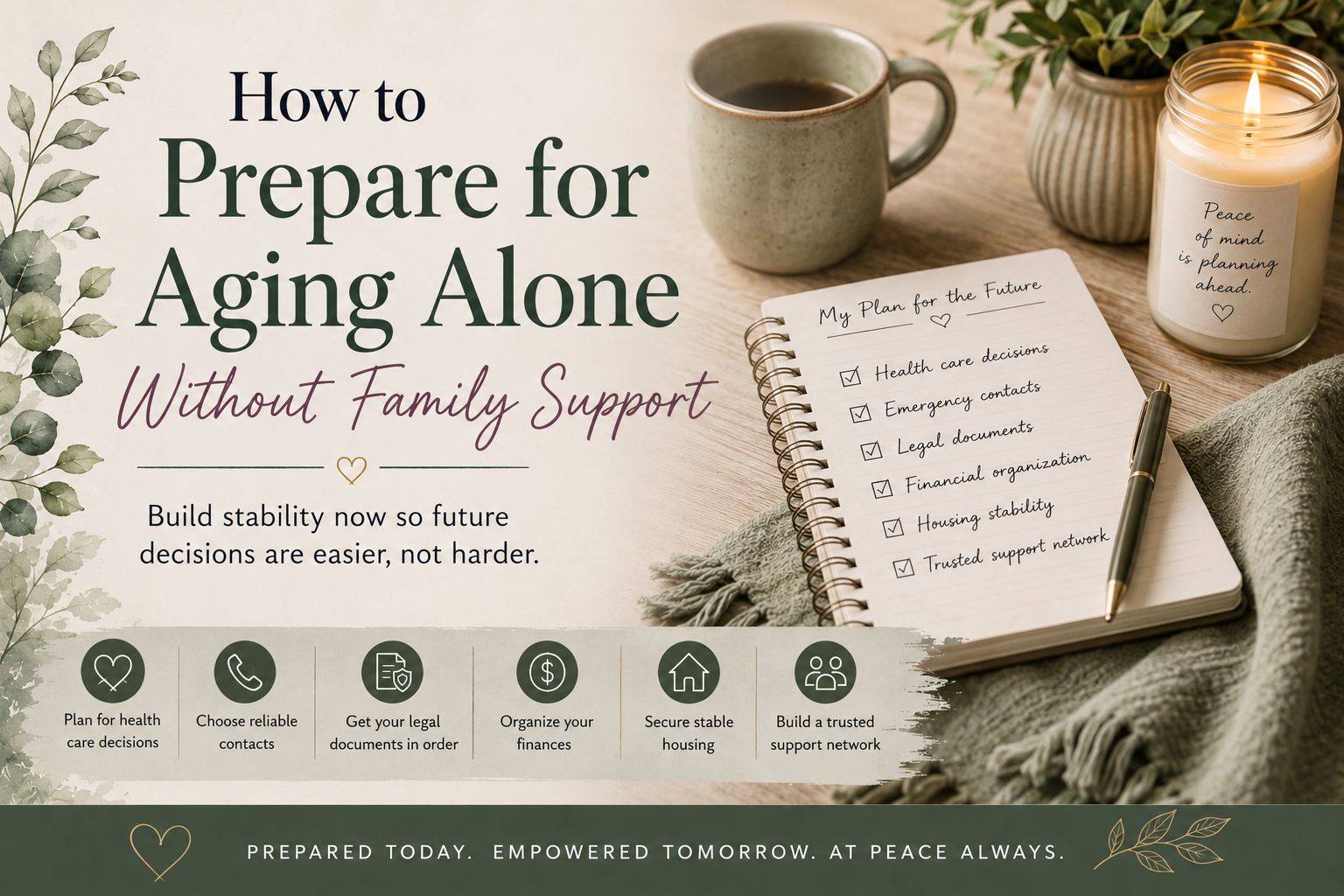 How to Prepare for Aging Alone Without Family Support